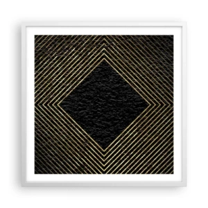 Poszter fekete keretben - Geometria glamour stílusban - 60x60 cm