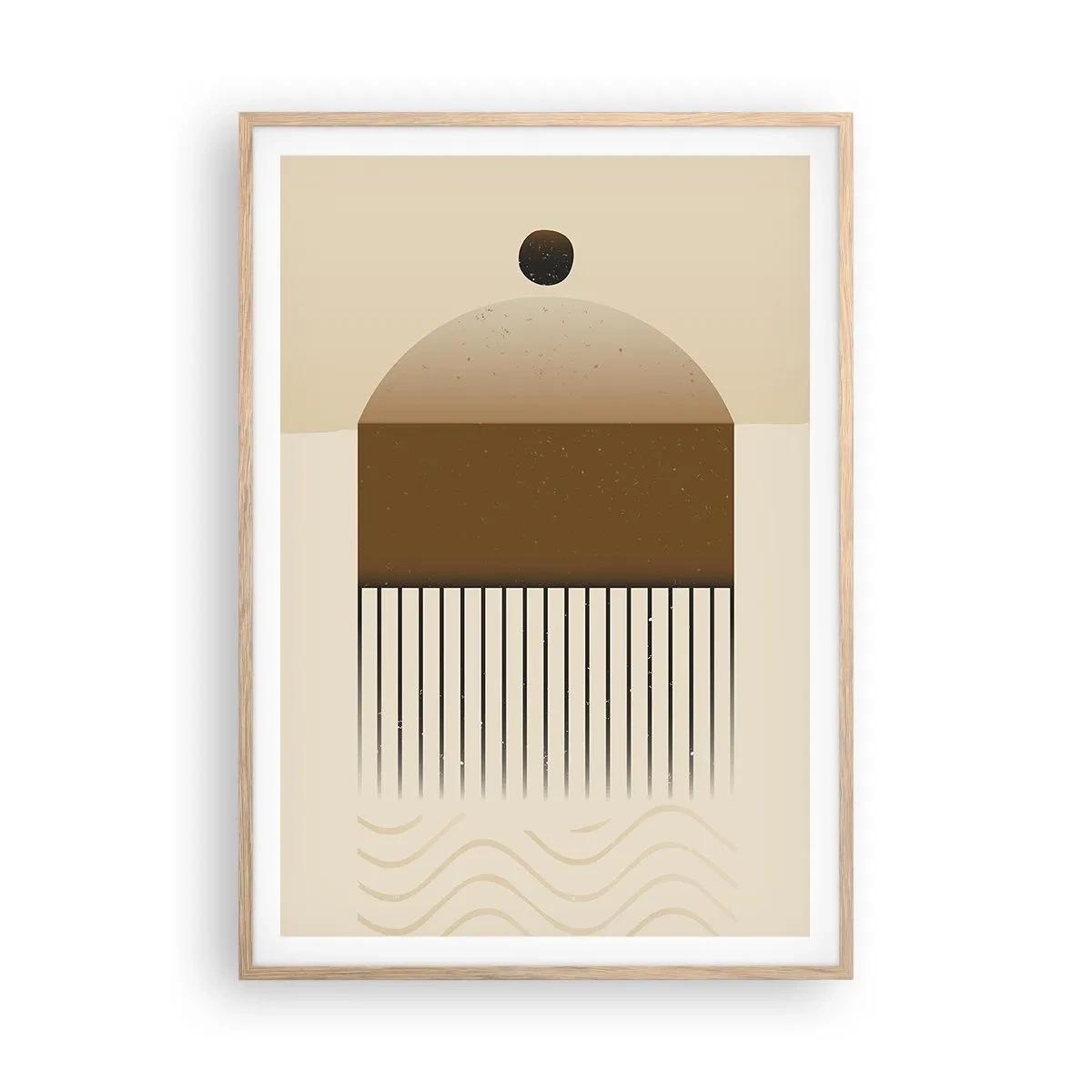 Poszter világos tölgy keretben - Különféle államok - 70x100 cm