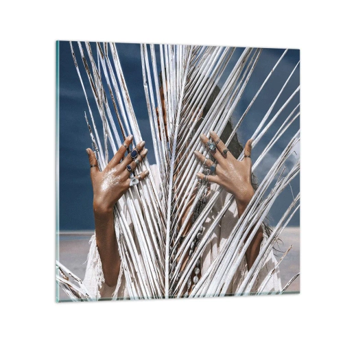 Üveg kép - Sámán asszonya? - 30x30 cm