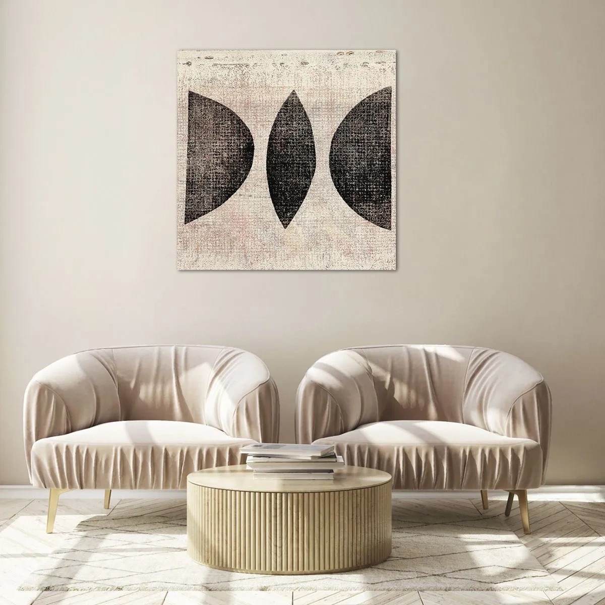 Üveg kép - Etnikai absztrakció - 70x70 cm