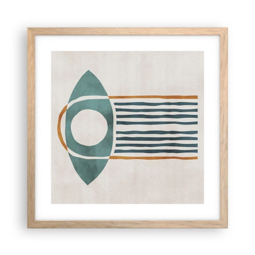 Poszter világos tölgy keretben - Jelek és rituálék - 40x40 cm