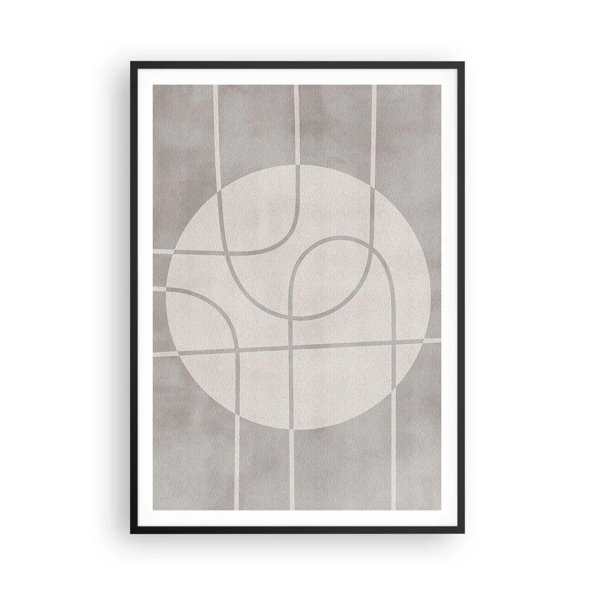 Poszter fehér keretben - Körkörös és egyenes - 70x100 cm
