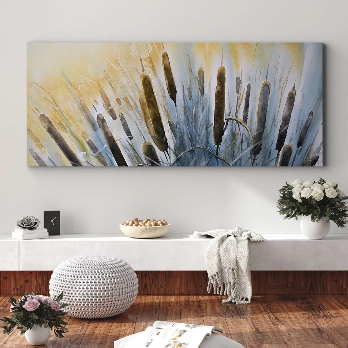 Vászonkép - A víz hűvössége, a nap melege - 100x40 cm