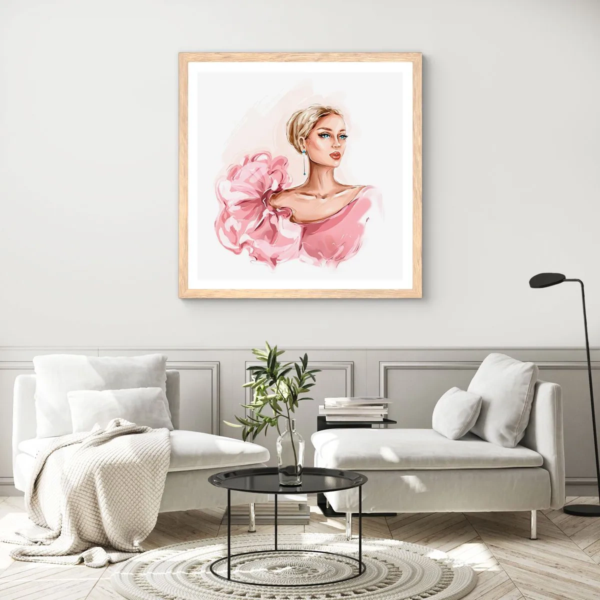 Poszter világos tölgy keretben - Mintha festett lenne… - 40x40 cm