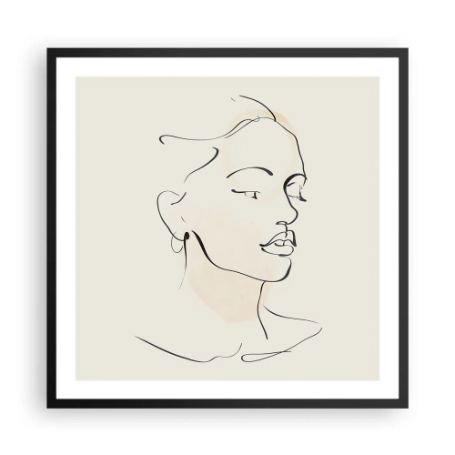 Poszter fehér keretben - Bizonyos vonallal - 60x60 cm