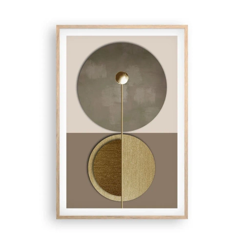 Poszter világos tölgy keretben - Tökéletes egyensúly - 61x91 cm