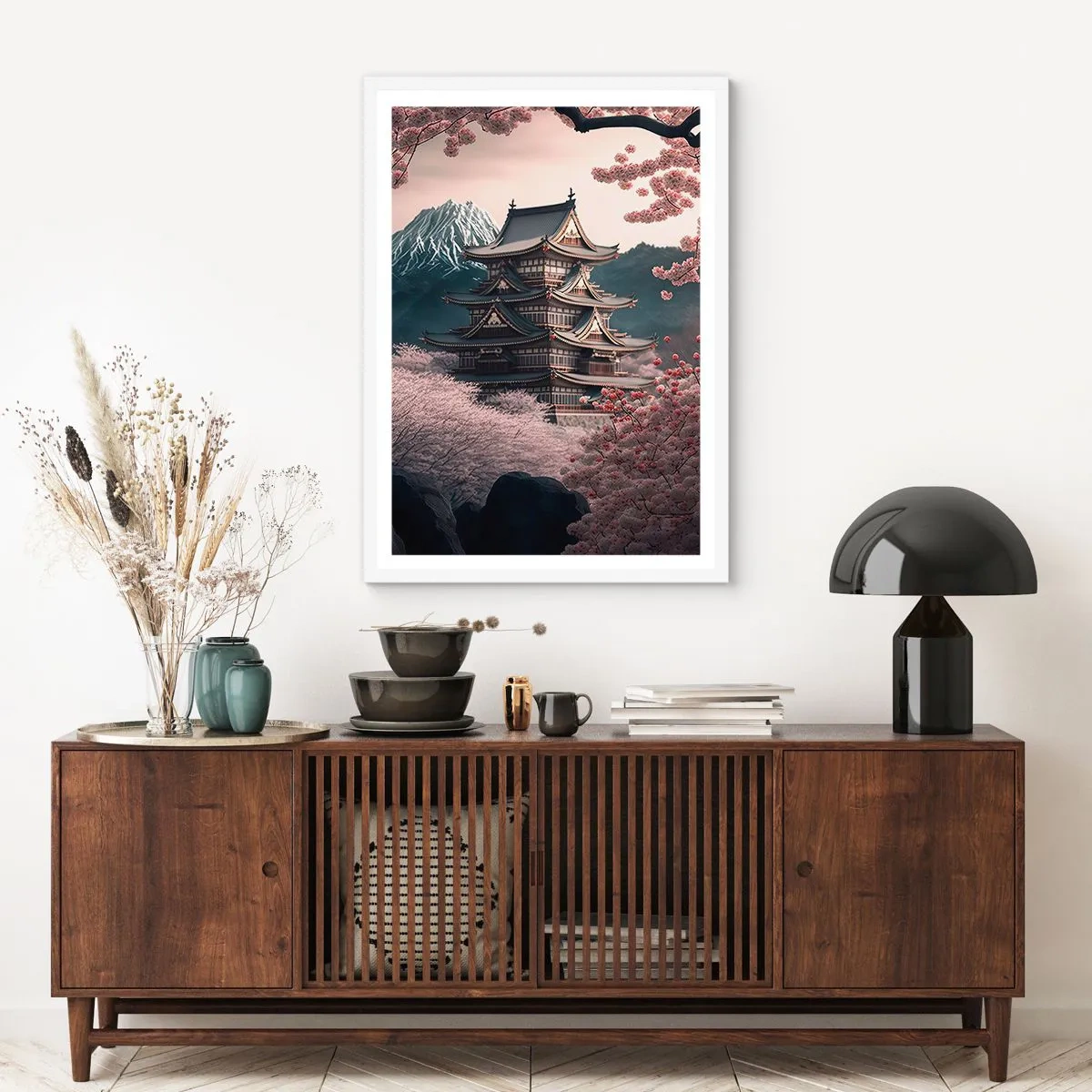 Poszter fekete keretben - A cseresznyevirágzás országa - 70x100 cm