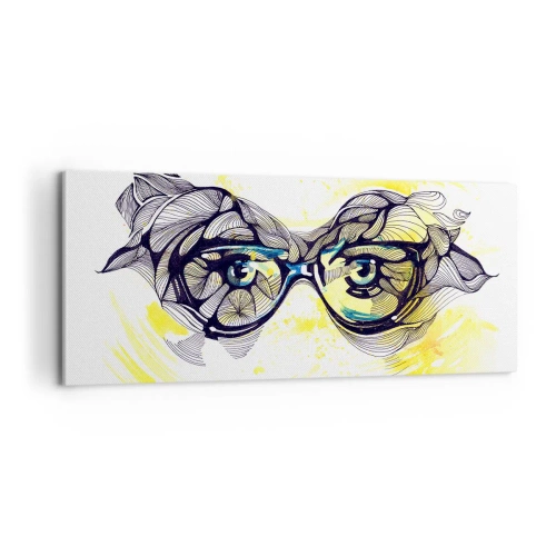 Vászonkép - Kék szemüvegen keresztül - 100x40 cm