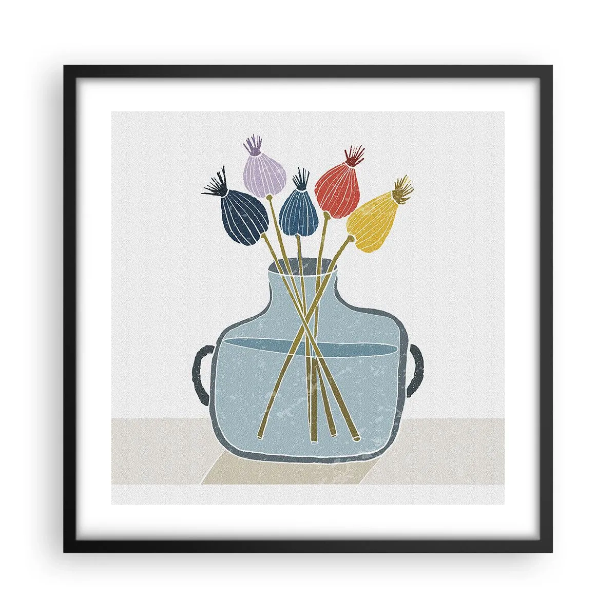 Poszter fehér keretben - Mint egy mákszem - 50x50 cm