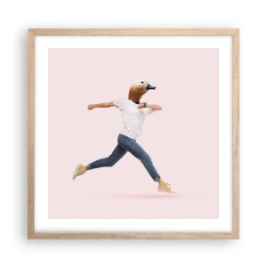 Poszter világos tölgy keretben - Egy csipetnyi abszurditás - 50x50 cm