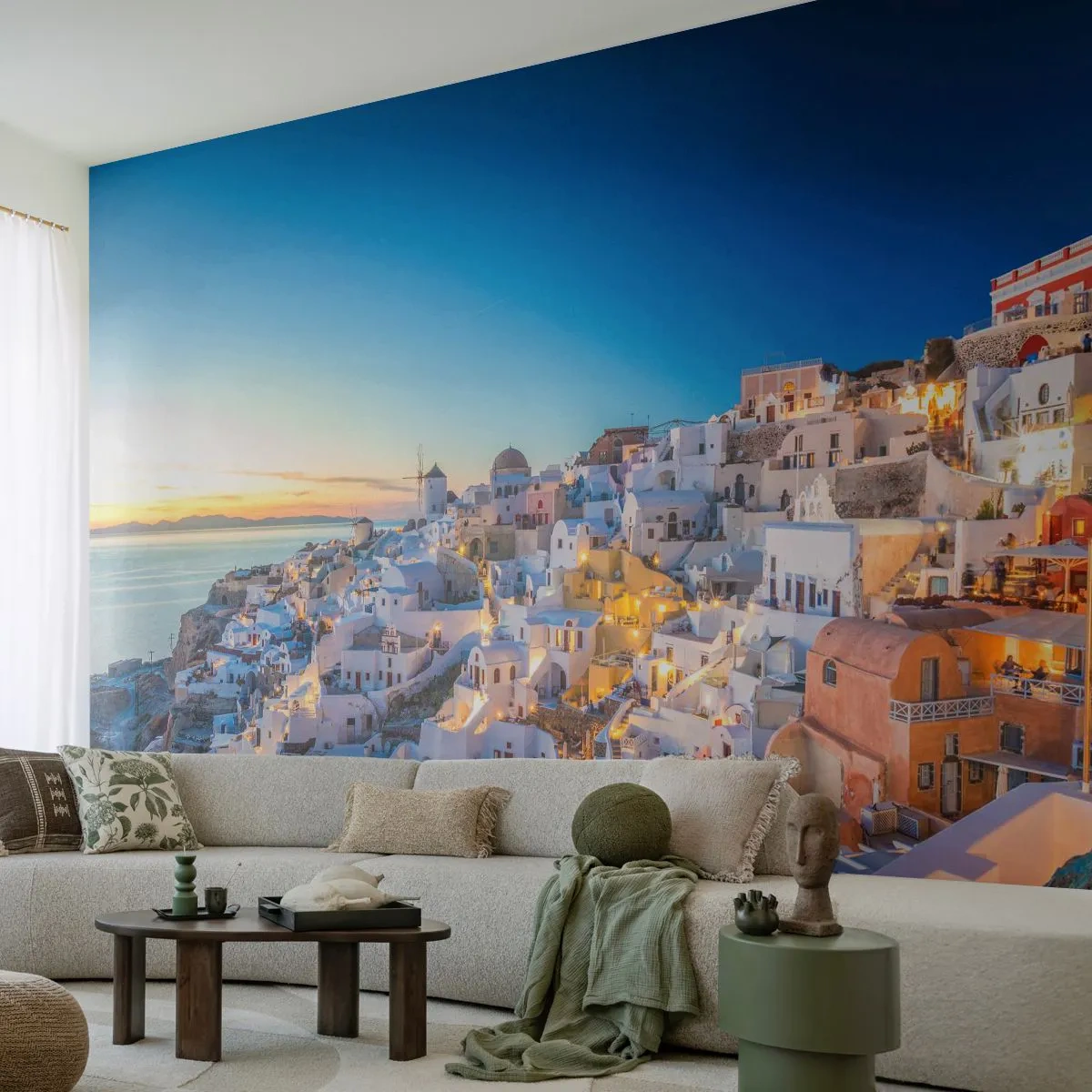 Fotótapéta Premium Canvas - A görögség lényege - Santorini, Építészet, Görögország - 500x350 cm