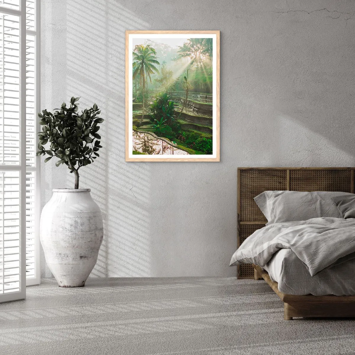 Poszter világos tölgy keretben - Felnőni a napon - 50x70 cm