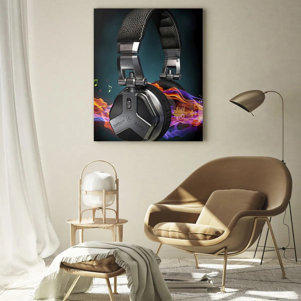 Üveg kép - A zene tüzében - 70x100 cm