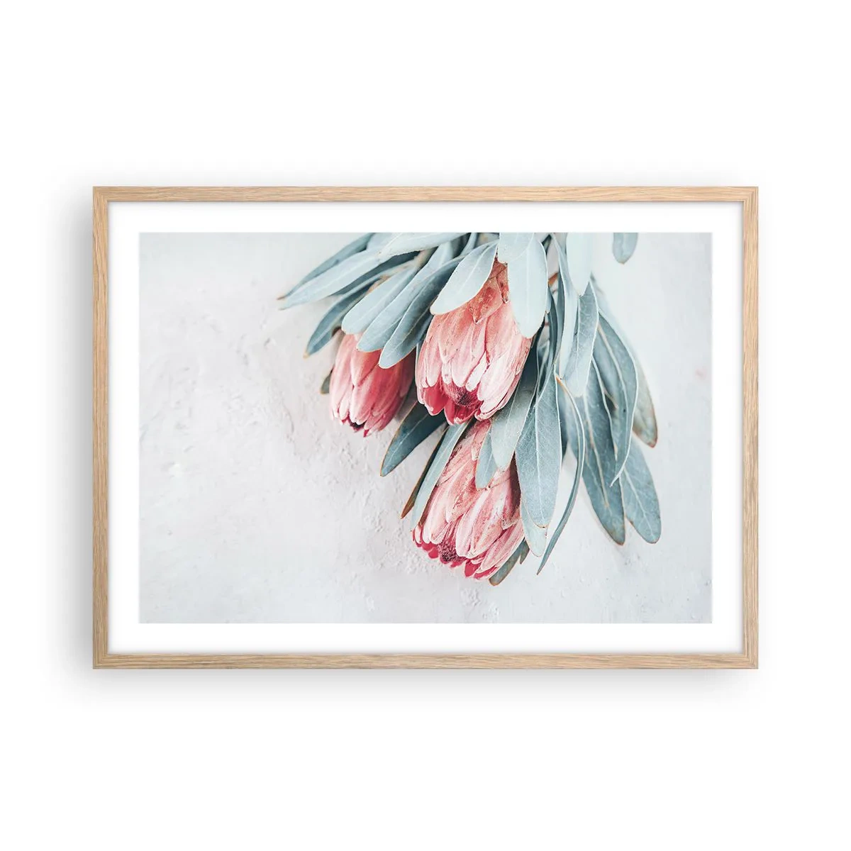 Poszter világos tölgy keretben - Szégyellve saját szépségüket - 70x50 cm