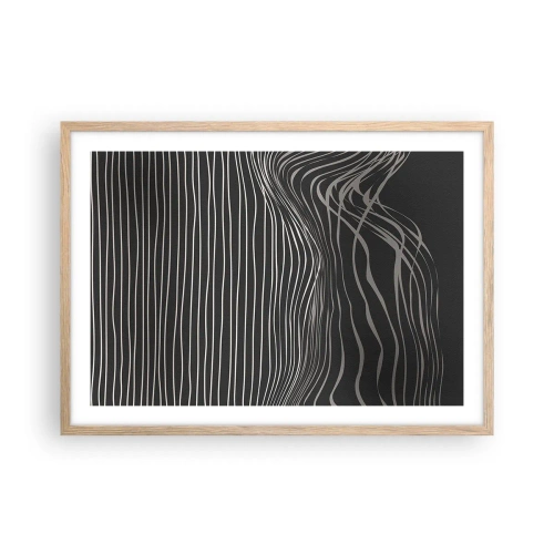 Poszter világos tölgy keretben - Ritmus és akcentus - 70x50 cm