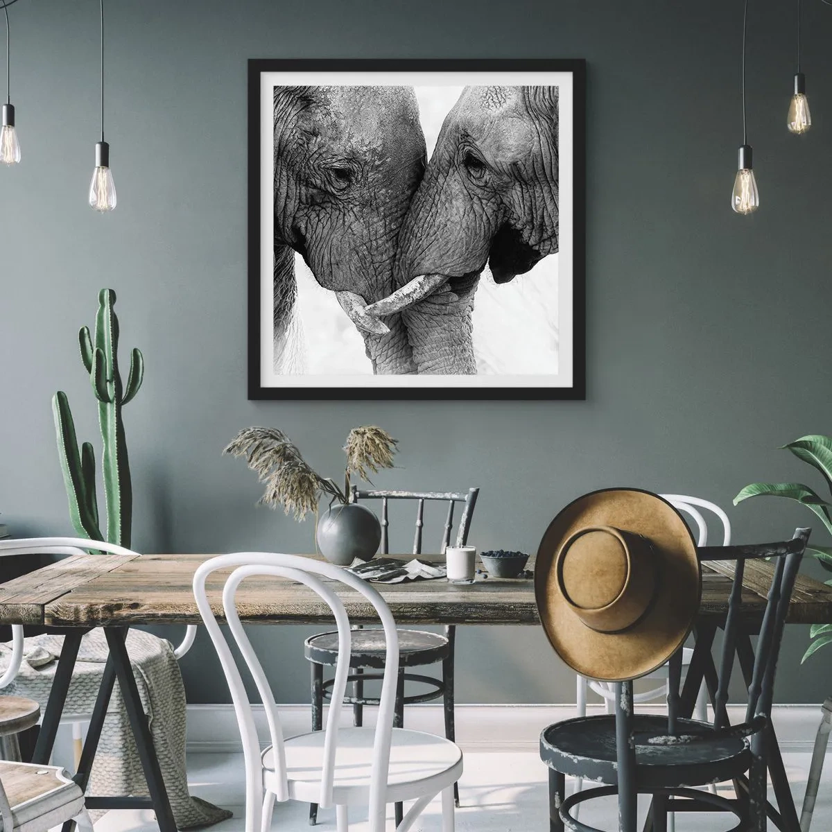 Poszter fehér keretben - Szívélyes vallomás - 60x60 cm