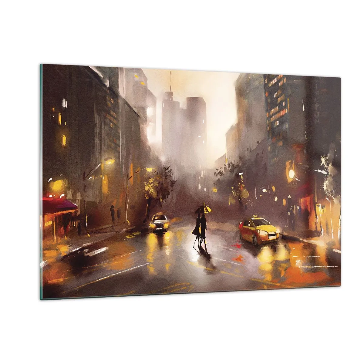 Üveg kép - New York fényében - 120x80 cm