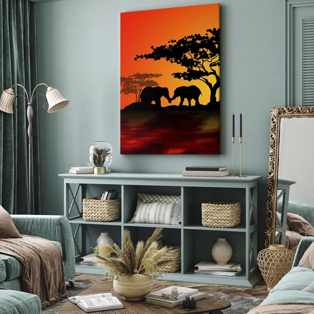 Vászonkép - Találkozás a szavannán - 50x70 cm