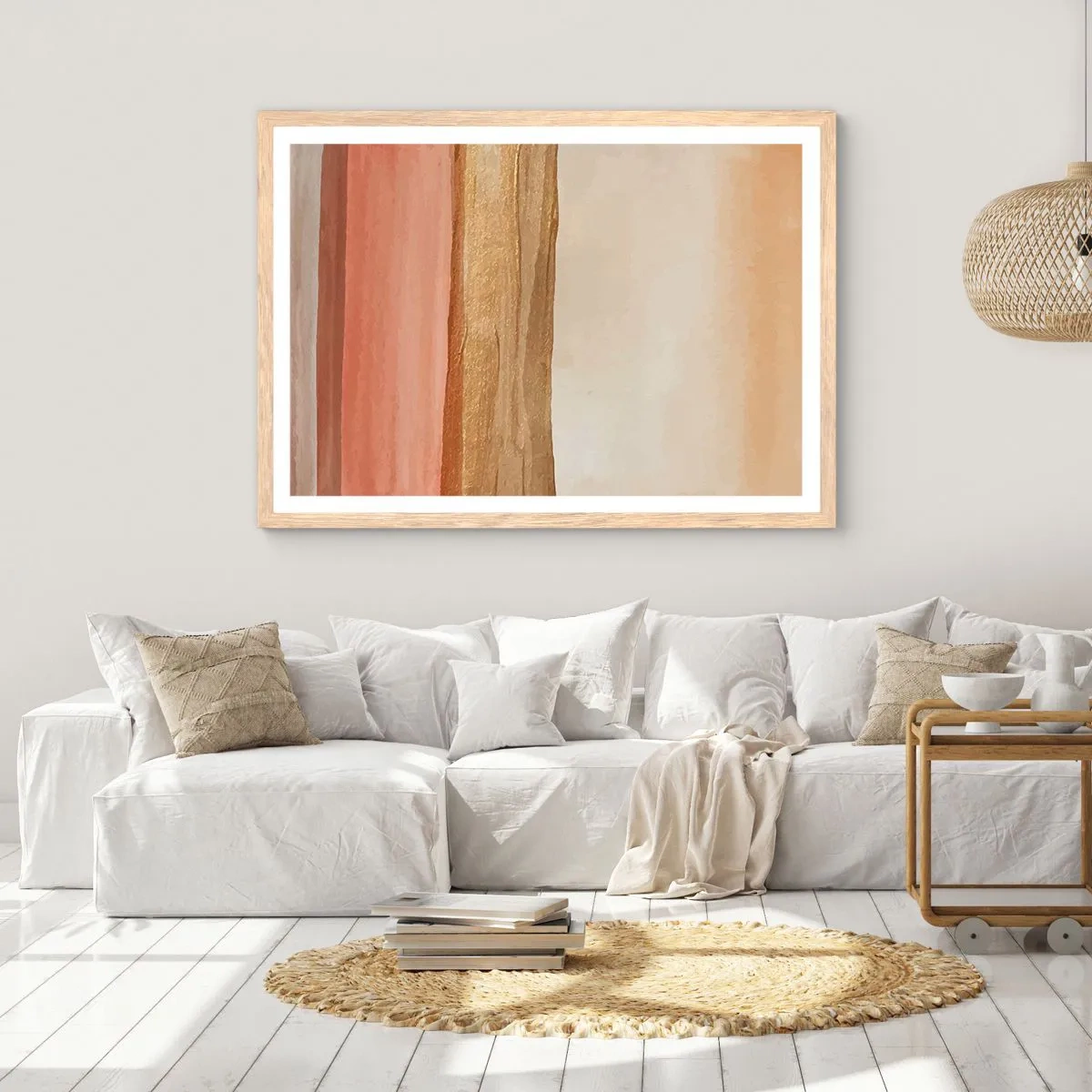 Poszter világos tölgy keretben - Függőleges kompozíció - 100x70 cm