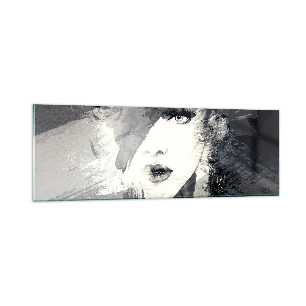 Üveg kép - Szürke fátyol mögül - 90x30 cm