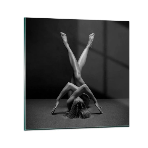 Üveg kép - A meztelenség geometriája - 30x30 cm