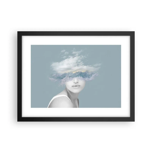 Poszter fehér keretben - Fejjel a fellegekben - 40x30 cm