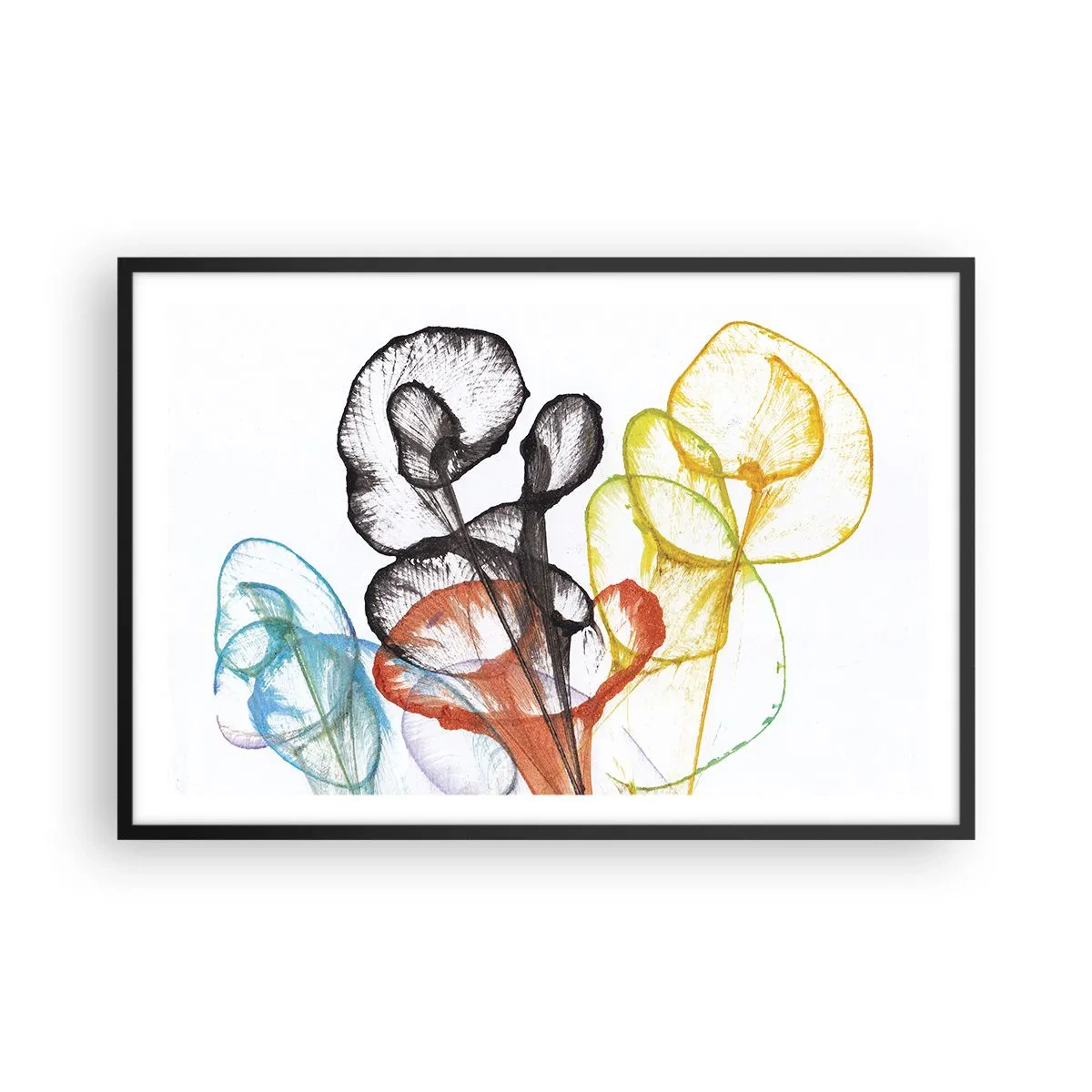 Poszter fehér keretben - Virágok lélekkel - 91x61 cm