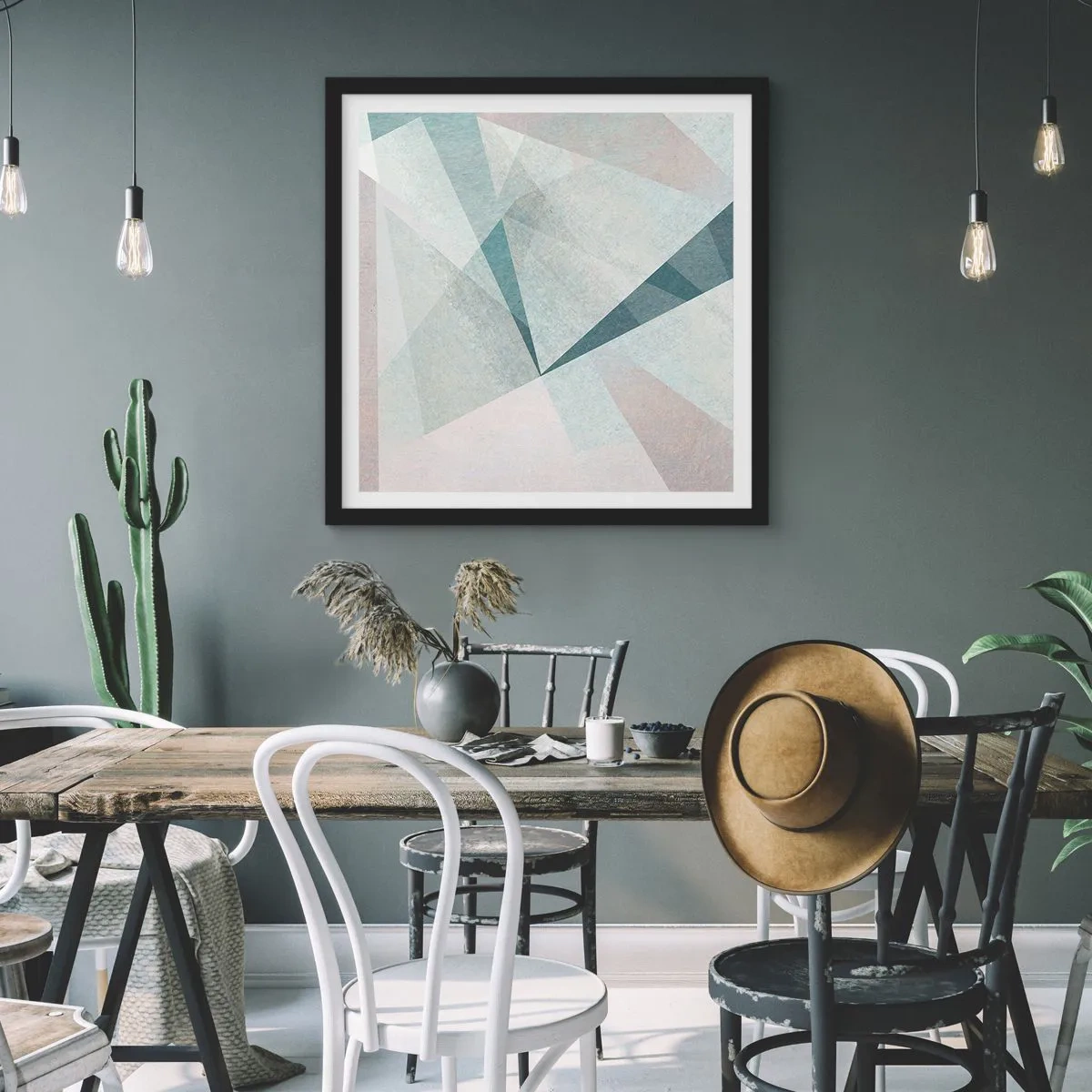 Poszter fehér keretben - Nyugodtan, de dinamikusan - 50x50 cm