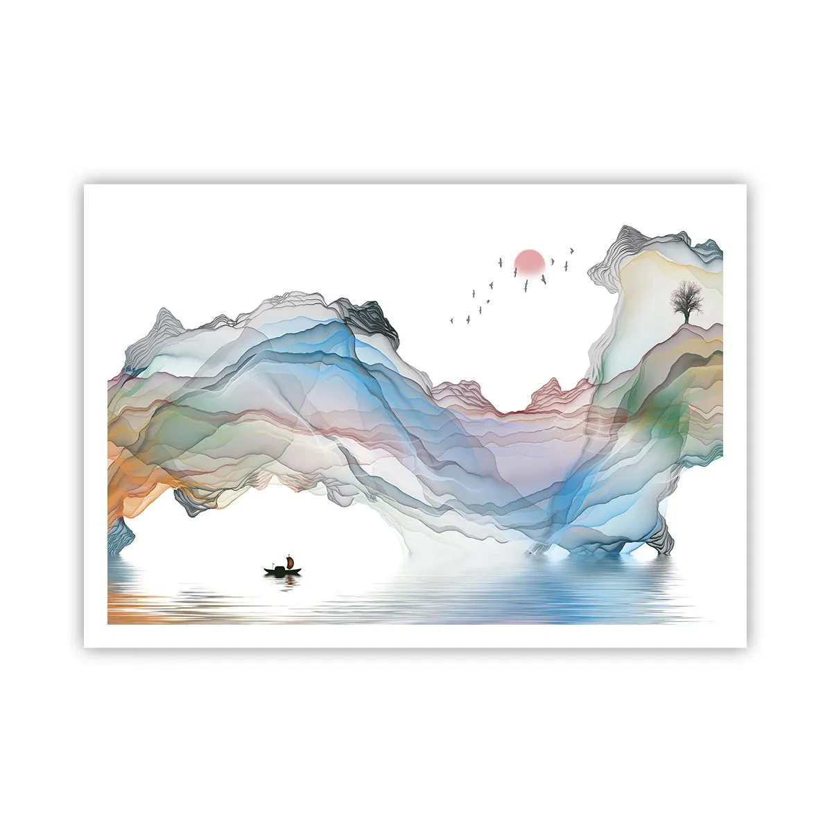 Poszter - A kristály hegyek felé - 100x70 cm