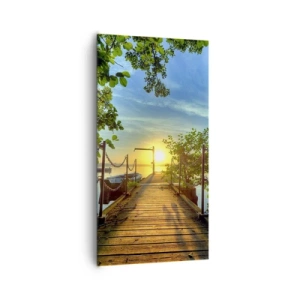 Vászonkép - Naplemente a víz felett - 65x120 cm