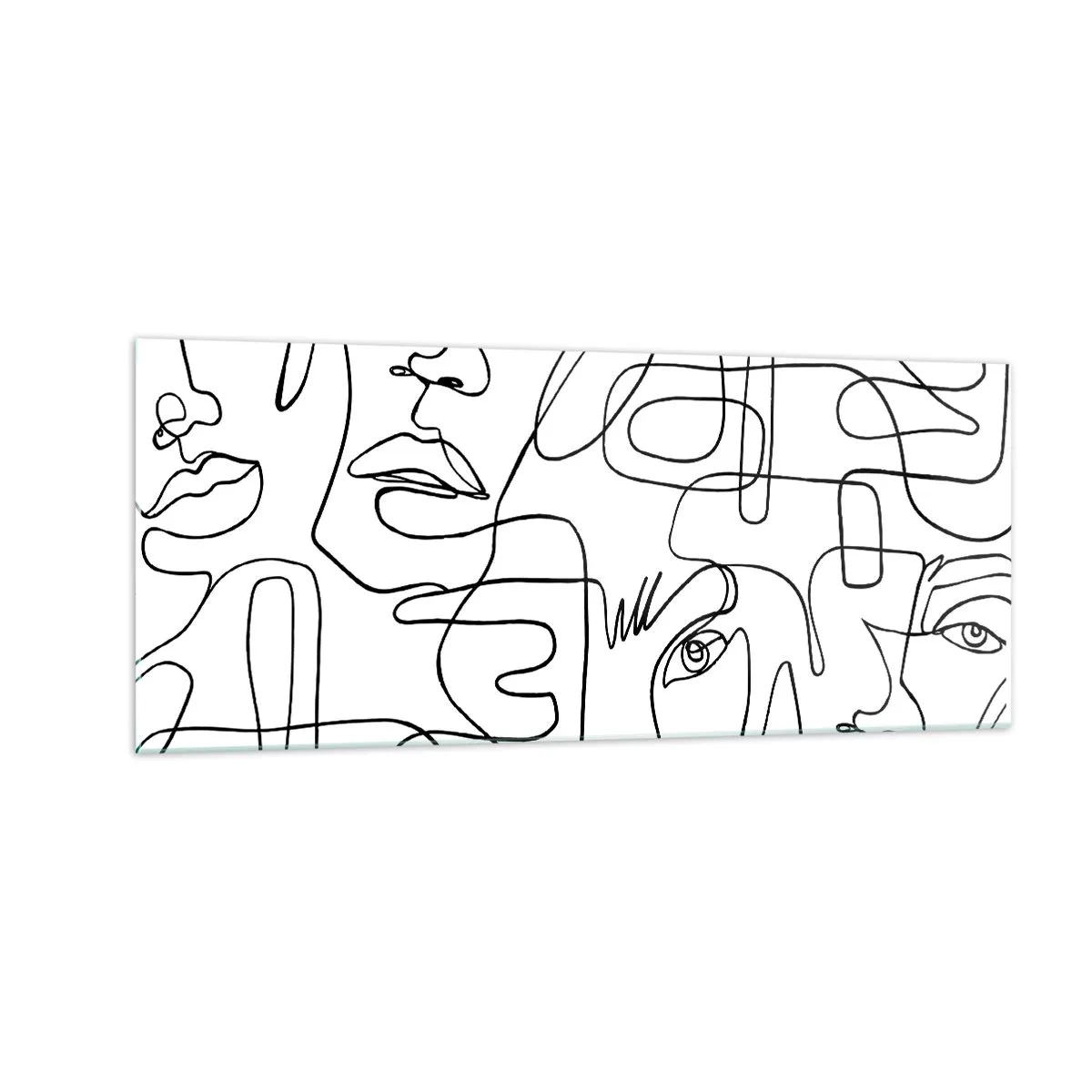 Üveg kép - Összegabalyodott érzelmekben - 100x40 cm