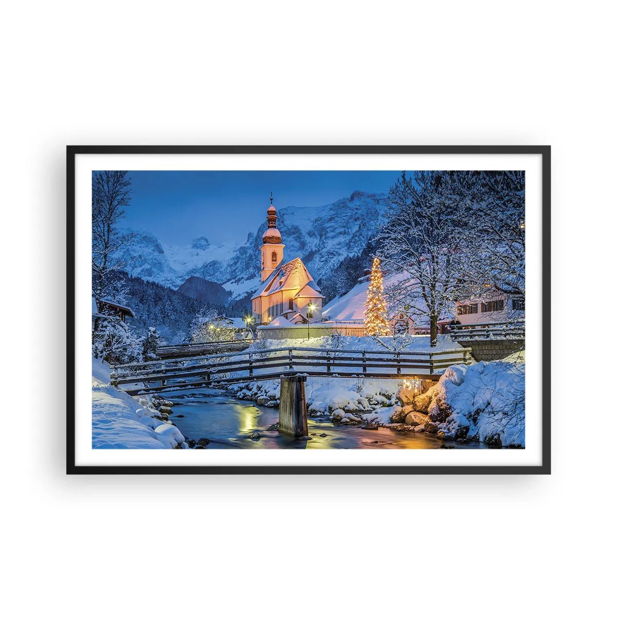 Poszter fehér keretben - Karácsonyi hangulat - 91x61 cm