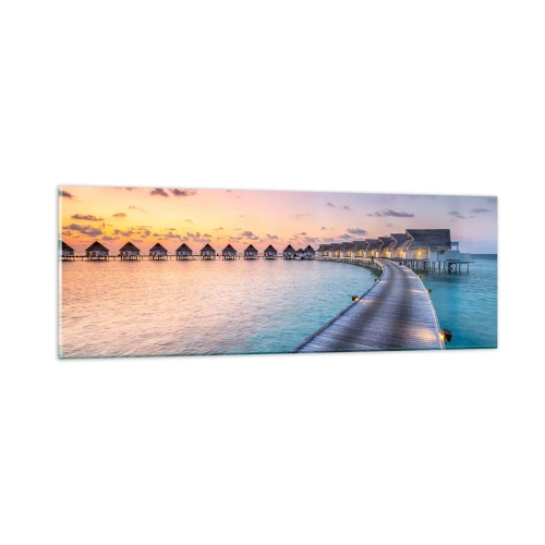 Üveg kép - Nyaralás – vissza a forrásokhoz - 90x30 cm