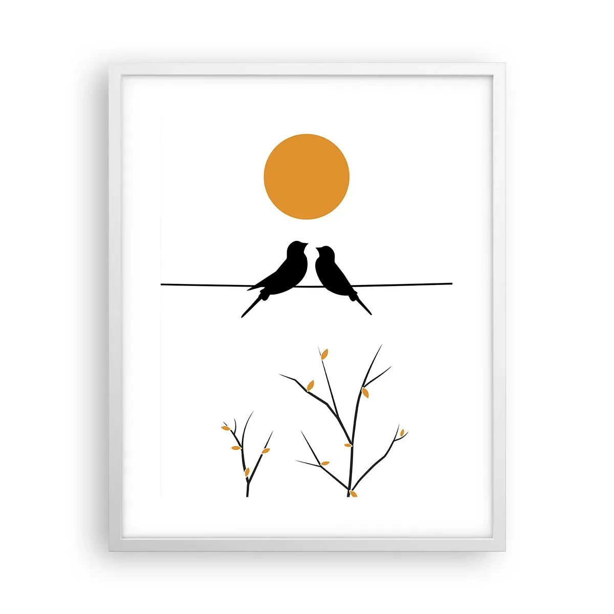 Poszter fekete keretben - Fülemüle este - 40x50 cm