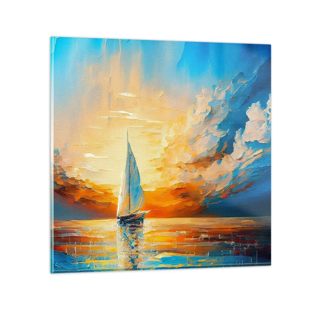 Üveg kép - Aranyban vitorlázva - 60x60 cm
