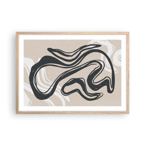 Poszter világos tölgy keretben - Megsokszorozott kifejezés - 70x50 cm