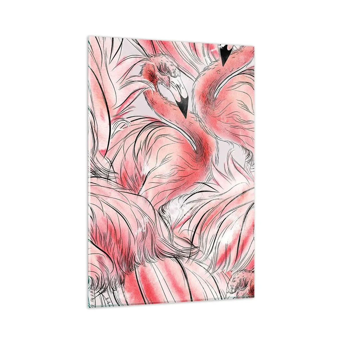 Üveg kép - Madári corps de ballet - 80x120 cm