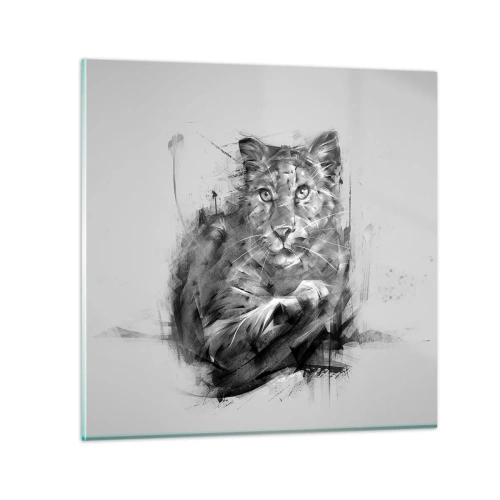 Üveg kép - Igen, figyelmesen hallgatok - 30x30 cm