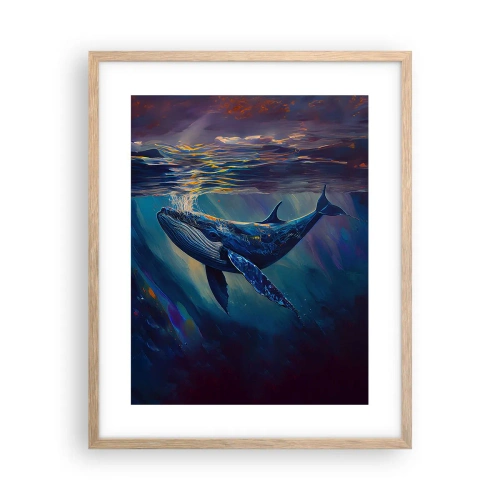 Poszter világos tölgy keretben - Üdvözöllek a világomban - 40x50 cm