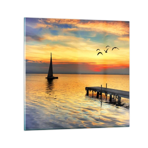 Üveg kép - Az esti visszatérések - 30x30 cm