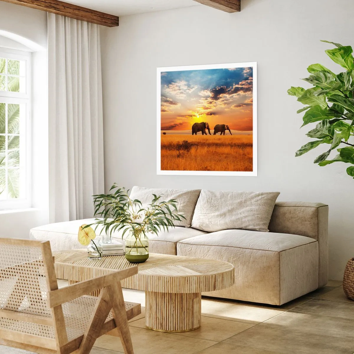 Poszter - Családi séta - 30x30 cm