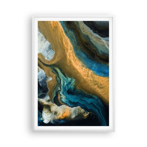 Poszter fekete keretben - Kék - sárga - kölcsönös hatások - 70x100 cm
