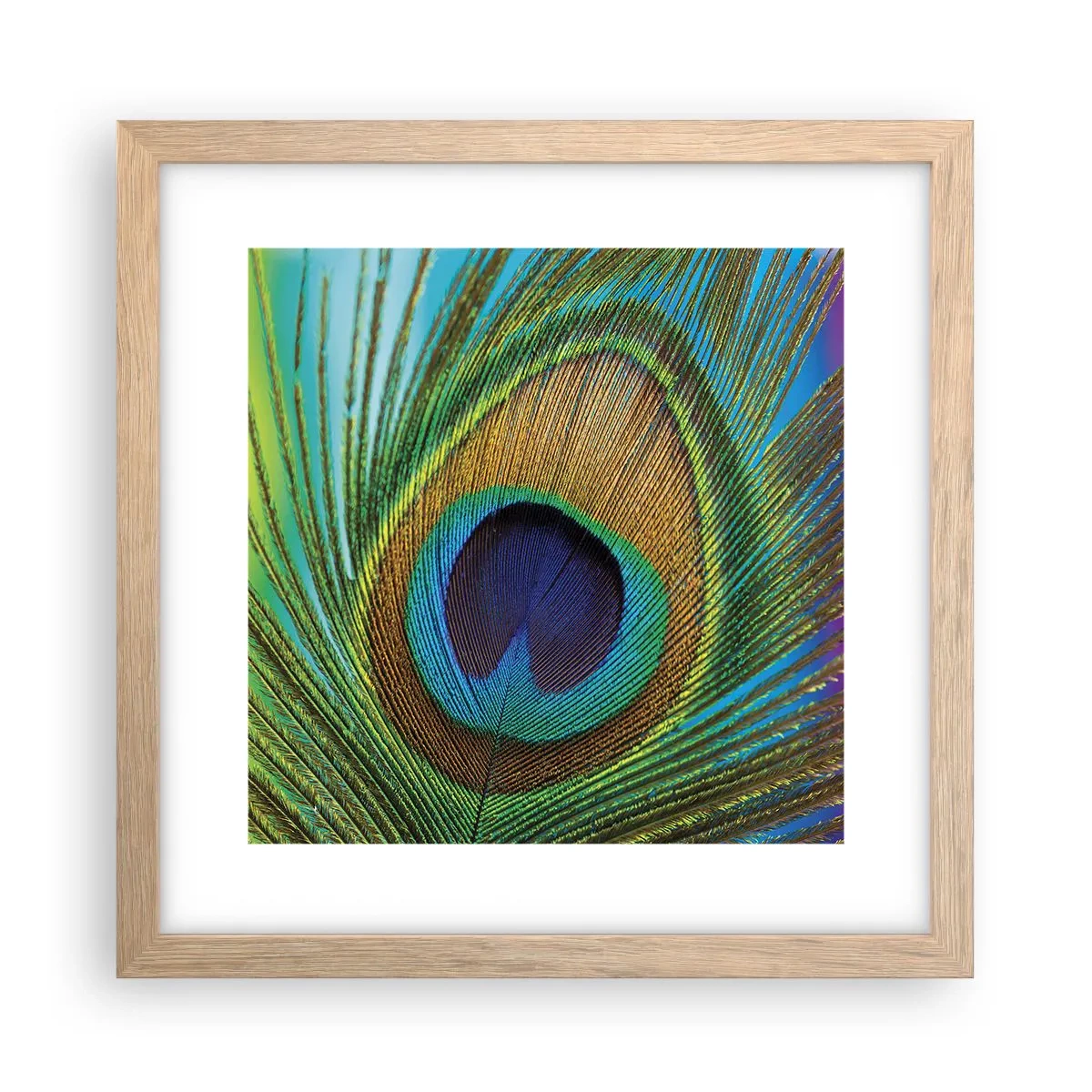 Poszter világos tölgy keretben - Szemtől szemben - 30x30 cm