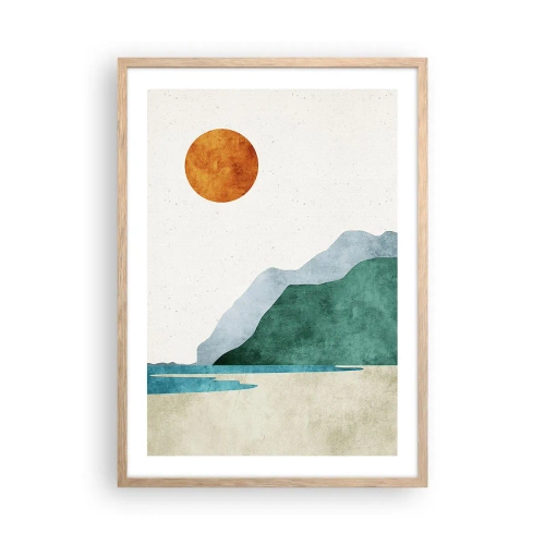 Poszter világos tölgy keretben - Tájkép, amilyennek lennie kell - 50x70 cm