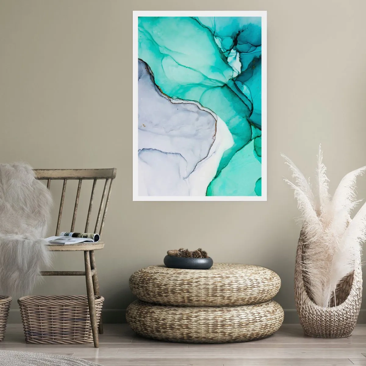 Poszter - Tanulmány türkizben - 50x70 cm