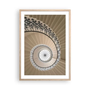 Poszter világos tölgy keretben - Egy kagyló közepén - 50x70 cm