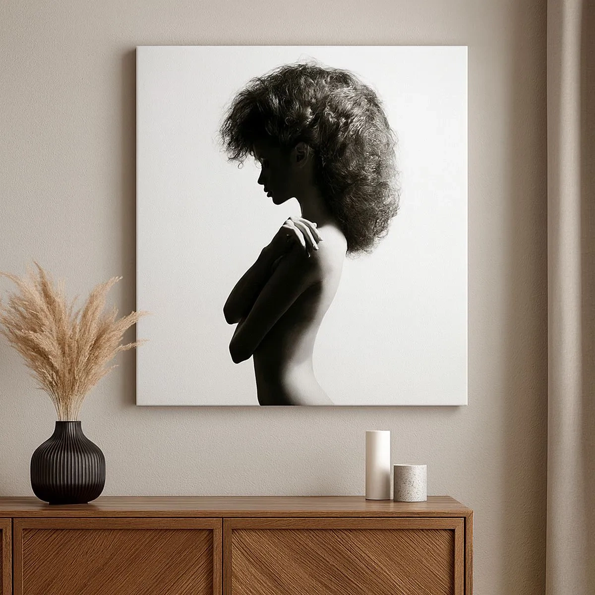 Vászonkép - Mint virág a karcsú száron - 30x30 cm