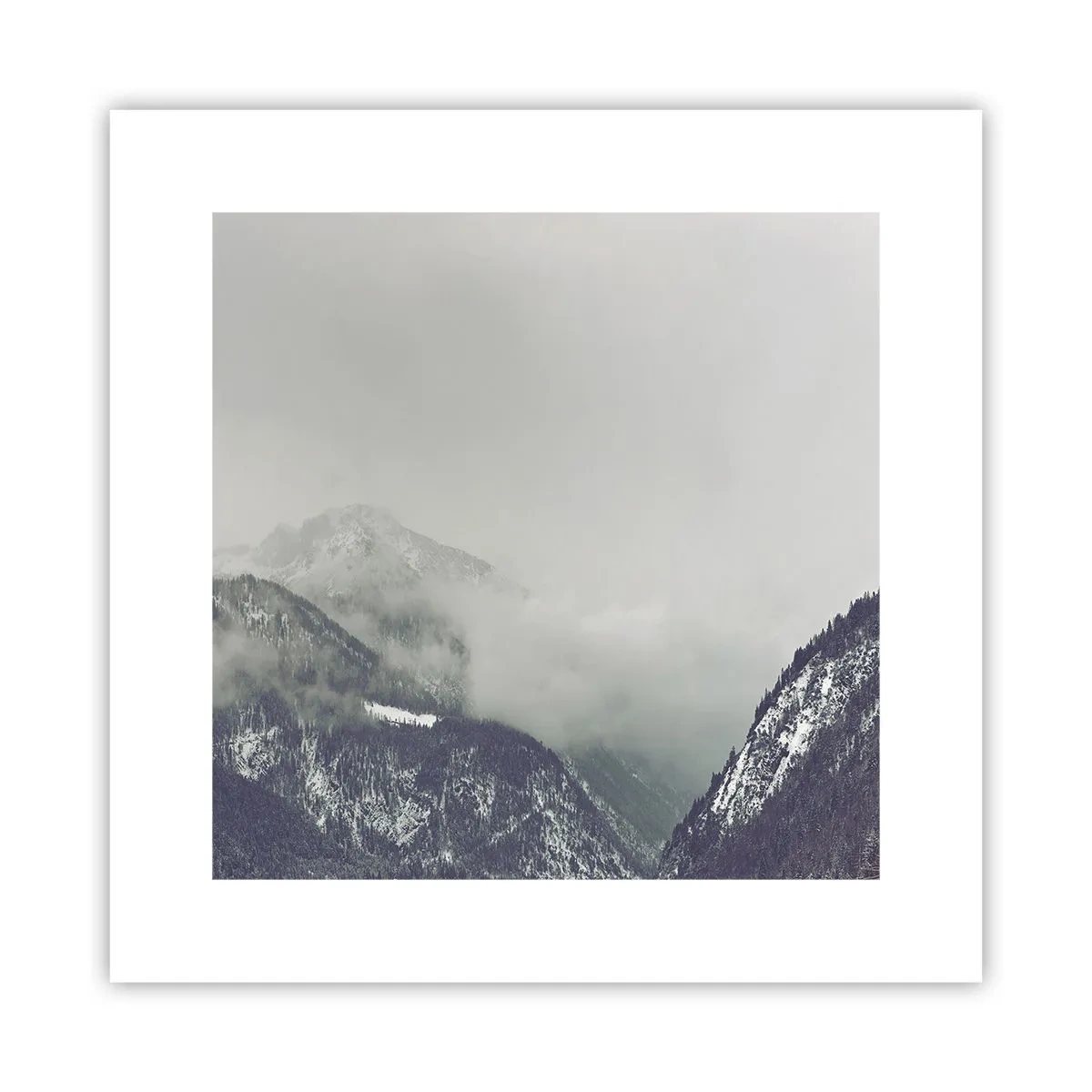 Poszter - Ködös völgy - 30x30 cm