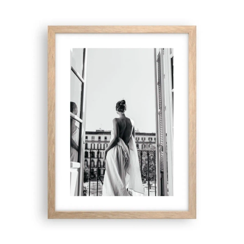 Poszter világos tölgy keretben - Az érzékek felébredése - 30x40 cm