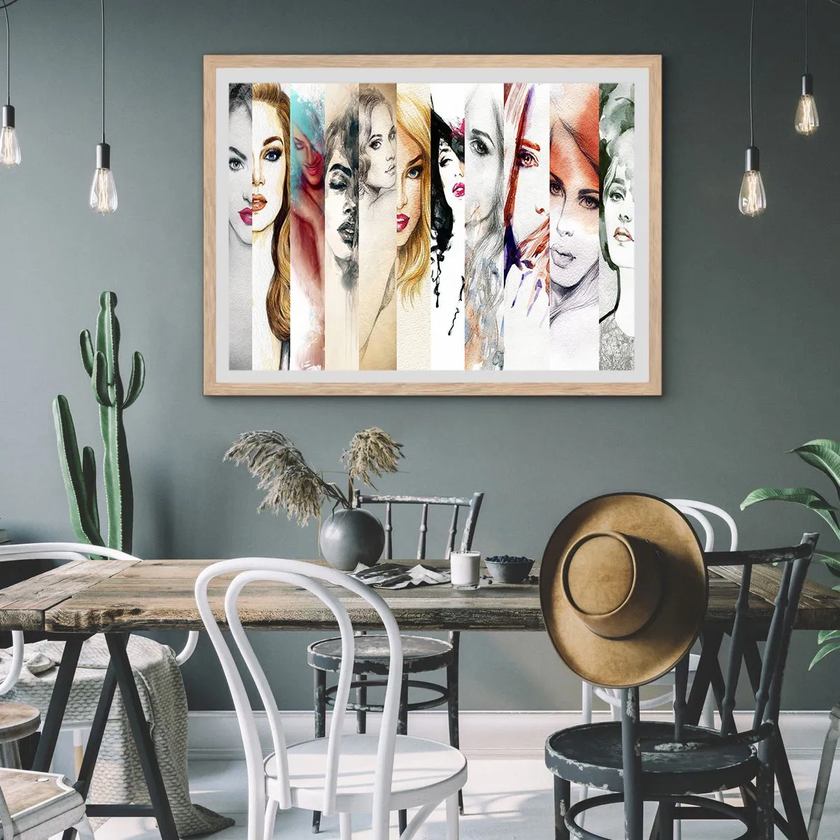 Poszter világos tölgy keretben - És ez mindig TE - 40x30 cm